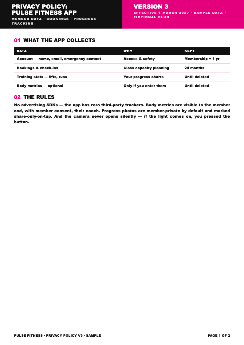 Duotone bold privacy policy
